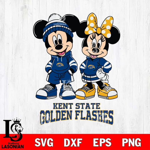 Kent State Golden Flashes Mickey Minnie Rugby Hoodie Svg Eps Dxf Png File, NCAA svg , File Cut , Digital Download , Instant Download, Cut Svg Files