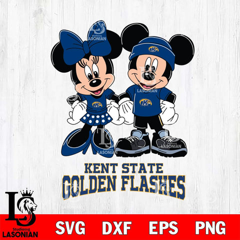 Kent State Golden Flashes Mickey Minnie Rugby ball Svg Eps Dxf Png File, NCAA svg , File Cut , Digital Download , Instant Download, Cut Svg Files