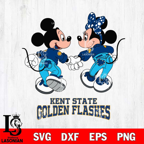 Kent State Golden Flashes Mickey Minnie Valentine Rugby Svg Eps Dxf Png File, Digital Download ,Instant Download, Cricut File