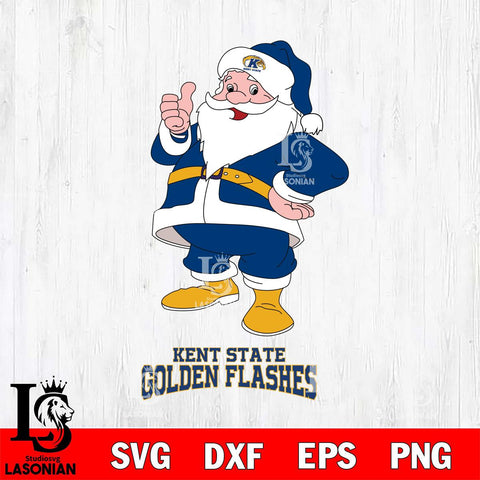 Kent State Golden Flashes Santa claus Svg dxf eps png pdf file,NCAA svg,Digital Download,Cricut file