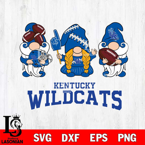 Kentucky Wildcats 3 Gnomes Football Svg Eps Dxf Png File, Digital Download, Instant Download