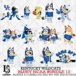 Kentucky Wildcats Bluey NCAA Bundle 12 Svg Eps Dxf Png File, Digital Download, Instant Download