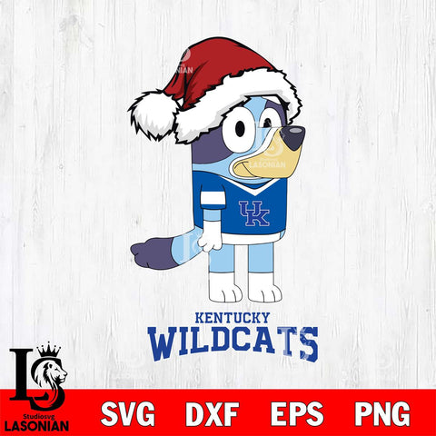 Kentucky Wildcats Christmas Bluey Hat Cut Files,Bluey Cricut,Christmas Svg , Bluey svg , Digital Download, dxf eps png pdf file