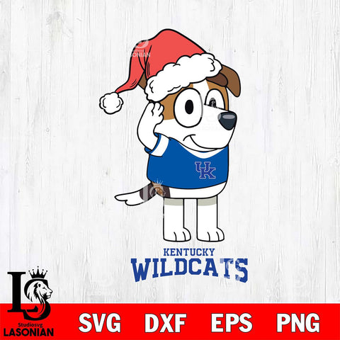 Kentucky Wildcats Christmas Bluey Jack Sport Cut Files,Bluey Cricut,Christmas Svg , Bluey svg , Digital Download, dxf eps png pdf file