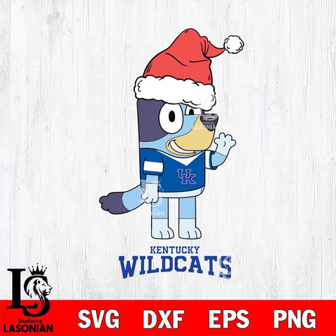 Kentucky Wildcats Christmas Bluey Say Hi Cut Files,Bluey Cricut,Christmas Svg , Bluey svg , Digital Download, dxf eps png pdf file