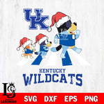 Kentucky Wildcats Christmas Family Bluey Walking Cut Files,Bluey Cricut,Christmas Svg , Bluey svg , Digital Download, dxf eps png pdf file