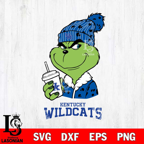 Kentucky Wildcats Grinch Cofffe Christmas Cut Files Cricut, Svg Dxf Eps Png file, Digital download , Silhouette