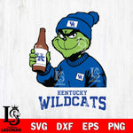 Kentucky Wildcats Grinch Drinking Beer Christmas Cut Files Cricut, Svg Dxf Eps Png file, Digital download , Silhouette