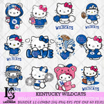 Kentucky Wildcats Hello Kitty Bundle 12 SVG Svg Eps Dxf Png File, Digital Download, Instant Download