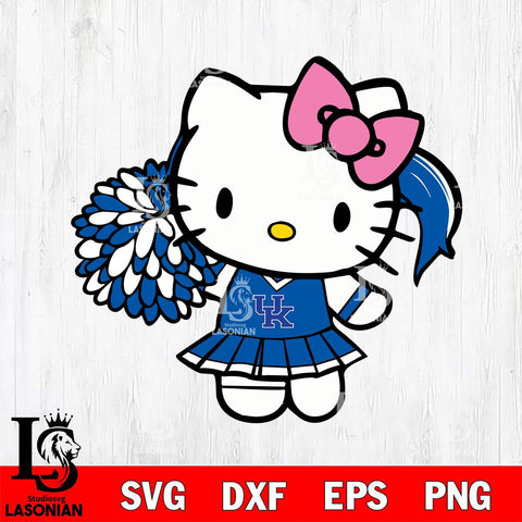 Kentucky Wildcats Hello Kitty Cheerleader 12 Svg Eps Dxf Png File, Digital Download, Instant Download