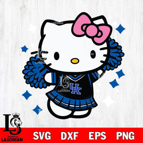 Kentucky Wildcats Hello Kitty Cheerleader 4 Svg Eps Dxf Png File, Digital Download, Instant Download