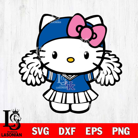 Kentucky Wildcats Hello Kitty Cheerleader 5 Svg Eps Dxf Png File, Digital Download, Instant Download