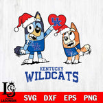 Kentucky Wildcats Love Bluey Christmas Svg Eps Dxf Png File, Digital Download