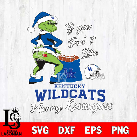 Kentucky Wildcats Merry kissmyass grinch Svg Eps Dxf Png File,NCAA Svg Files,Digital Download,Sublimation,Instant Download