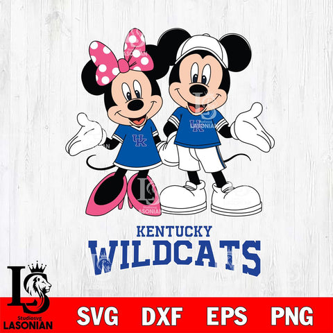 Kentucky Wildcats Mickey Minnie Mouse Sport Svg Eps Dxf Png File, NCAA svg , File Cut , Digital Download , Instant Download, Cut Svg Files