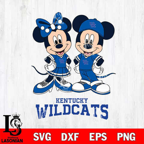 Kentucky Wildcats Mickey Minnie Mouse rugby ball Svg Eps Dxf Png File, NCAA svg , File Cut , Digital Download , Instant Download, Cut Svg Files