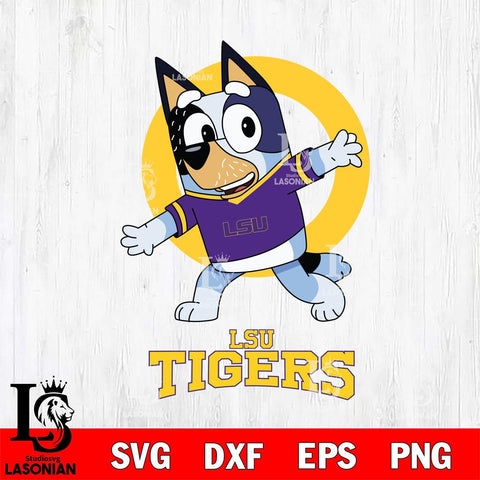 LSU Tigers Bandit Heeler Rugby Svg Eps Dxf Png File, Digital Download ,Instant Download, Cricut File