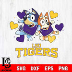 LSU Tigers Bluey & Bingo 10 Svg Eps Dxf Png File, NCAA svg, Digital Download, Instant Download