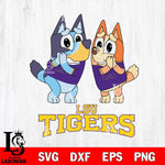 LSU Tigers Bluey & Bingo 5 Svg Eps Dxf Png File, NCAA svg, Digital Download, Instant Download