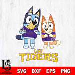 LSU Tigers Bluey & Bingo 6 Svg Eps Dxf Png File, NCAA svg, Digital Download, Instant Download