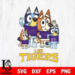 LSU Tigers Bluey & Bingo 7 Svg Eps Dxf Png File, NCAA svg, Digital Download, Instant Download