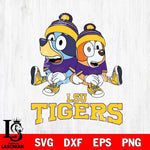 LSU Tigers Bluey & Bingo 8 Svg Eps Dxf Png File, NCAA svg, Digital Download, Instant Download