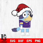 LSU Tigers Bluey Cartoon Christmas Svg Eps Dxf Png File, Digital Download, Instant Download