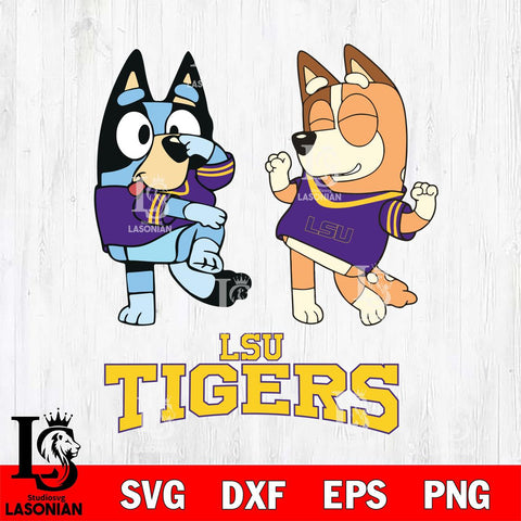 LSU Tigers Bluey Chilli Sport Svg Eps Dxf Png File, Digital Download, Instant Download