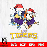 LSU Tigers Bluey Christmas Holiday Svg Eps Dxf Png File, Digital Download