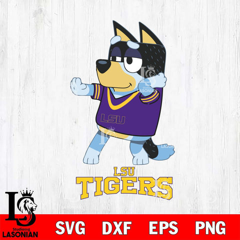 LSU Tigers Bluey Dad Dance Svg Eps Dxf Png File, Digital Download, Instant Download