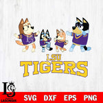 LSU Tigers Bluey Dance Squats Svg Eps Dxf Png File, Digital Download, Instant Download