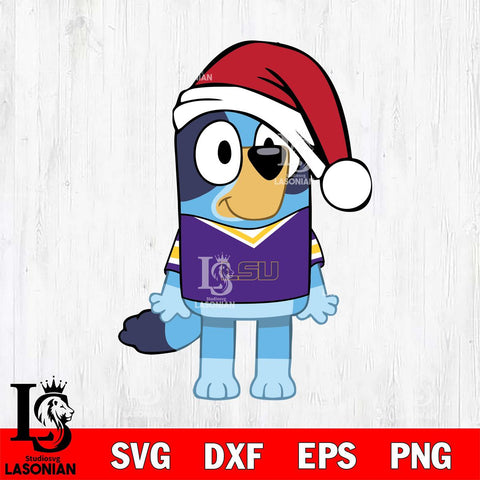 LSU Tigers Bluey Dog Christmas Svg Eps Dxf Png File, Digital Download, Instant Download