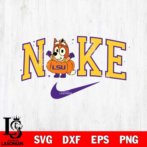 LSU Tigers Bluey Halloween Nike NCAA Svg Eps Dxf Png File, Digital Download, Instant Download