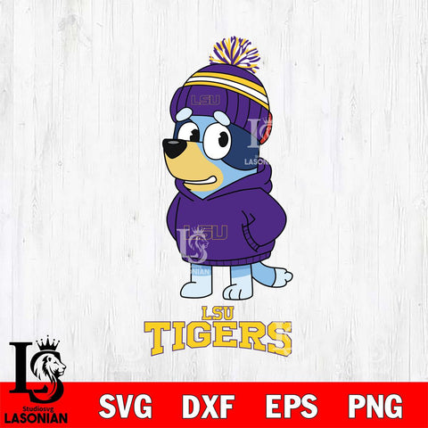 LSU Tigers Bluey Hoodie rugby Svg Eps Dxf Png File, Digital Download ,Instant Download, Cricut File