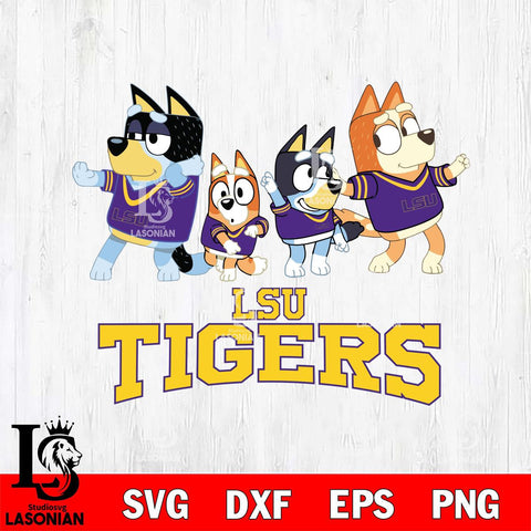 LSU Tigers Bluey Mode Dance Squats Svg Eps Dxf Png File, Digital Download, Instant Download