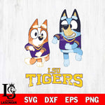 LSU Tigers Bluey with Chilli Dance Svg Eps Dxf Png File, Digital Download, Instant Download