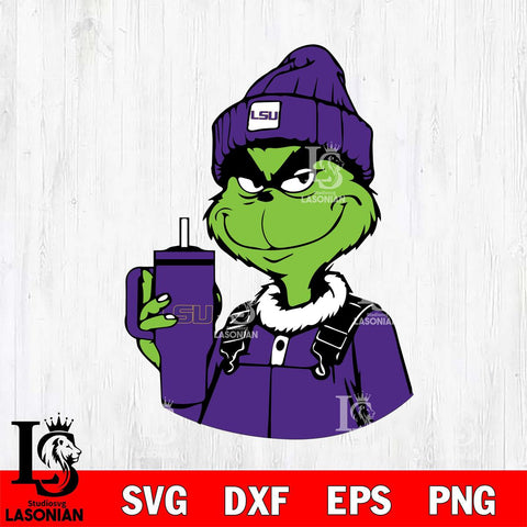 LSU Tigers Boujee Grinch 2 Svg Eps Dxf Png File, Digital Download, Instant Download