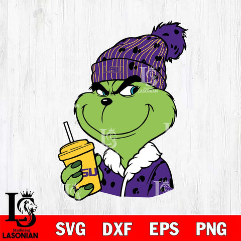 LSU Tigers Boujee Grinch 3 Svg Eps Dxf Png File, Digital Download, Instant Download