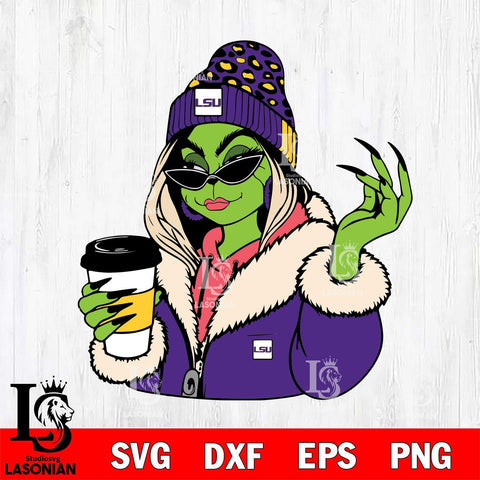 LSU Tigers Boujee Grinch 9 Svg Eps Dxf Png File, Digital Download, Instant Download