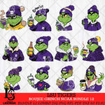 LSU Tigers Boujee Grinch NCAA Bundle 12 SVG Eps Dxf Png File, Digital Download, Instant Download