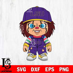 LSU Tigers Chucky Football Horror Halloween Svg Eps Dxf Png File, NCAA svg, Digital Download, Instant Download