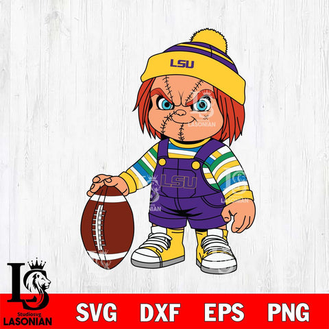 LSU Tigers Chucky Horror 6 Svg Eps Dxf Png File, NCAA svg, Digital Download, Instant Download