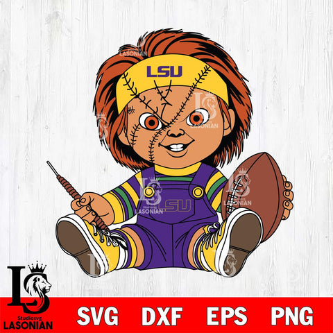 LSU Tigers Chucky Horror 9 Svg Eps Dxf Png File, NCAA svg, Digital Download, Instant Download