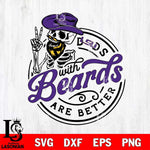 LSU Tigers Dad With Beard Are Better Svg Eps Dxf Png File, Digital Download, Instant Download