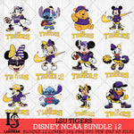 LSU Tigers Disney NCAA Bundle Svg PNG 12 Svg Eps Dxf Png File, Digital Download