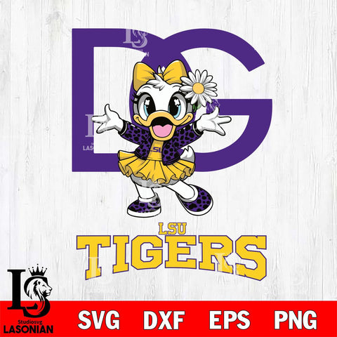 LSU Tigers Dolce And Gabbana Daisy Duck Disney Svg Eps Dxf Png File, Digital Download, Instant Download