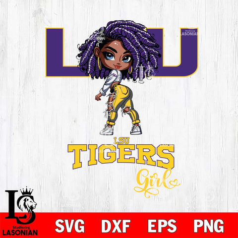 LSU Tigers Fan Girl Svg Eps Dxf Png File, Digital Download, Instant Download