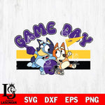 LSU Tigers Game Day Bluey Svg Eps Dxf Png File, Digital Download, Instant Download