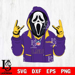 LSU Tigers Ghostface Scream Football Halloween Svg Eps Dxf Png File, NCAA svg, Digital Download, Instant Download