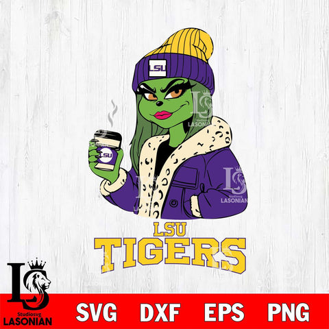 LSU Tigers Girls Grinch Bougie Svg Eps Dxf Png File, Digital Download, Instant Download